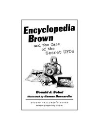 Cover image: Encyclopedia Brown and the Case of the Secret UFOs 9780525422105