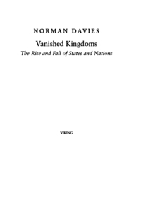 Cover image: Vanished Kingdoms 9780670022731