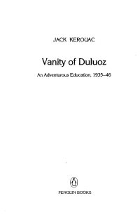 Cover image: Vanity of Duluoz 9780140236392