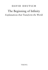 Cover image: The Beginning of Infinity 9780670022755