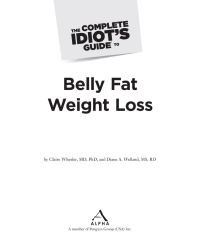 Cover image: The Complete Idiot's Guide to Belly Fat Weight Loss 9781615641307