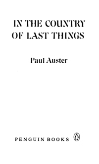 Cover image: In the Country of Last Things 9780140097054