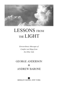 Cover image: George Anderson's Lessons from the Light 9780425174166