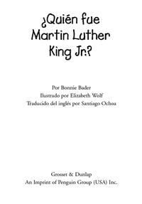Cover image: ¿Quién fue Martin Luther King, Jr.? 9780448458557