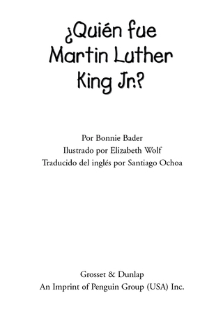 Cover image: ¿Quién fue Martin Luther King, Jr.? 9780448458557