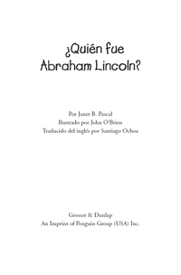 Cover image: ¿Quién fue Abraham Lincoln? 9780448458533