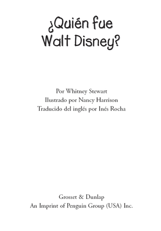 Cover image: ¿Quién fue Walt Disney? 9780448458762
