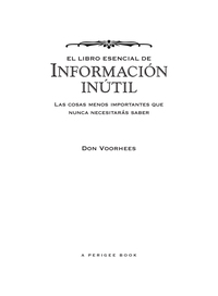 Cover image: El Libro Esencial de Informacíon inútil 9780451414595