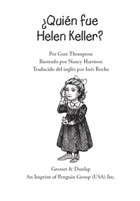 Cover image: ¿Quién fue Helen Keller? 9780448458748