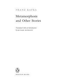 Cover image: Metamorphosis and Other Stories 9780143105244