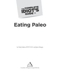 Cover image: The Complete Idiot's Guide to Eating Paleo 9781615641499