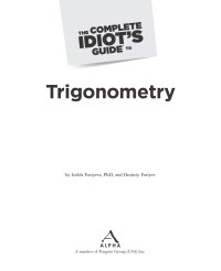 Cover image: The Complete Idiot's Guide to Trigonometry 9781615641444