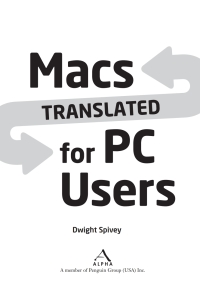 Cover image: Macs Translated for PC Users 9781615641970