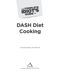 Cover image: The Complete Idiot's Guide to DASH Diet Cooking 9781615641666