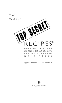 Cover image: Top Secret Recipes 9780452269958