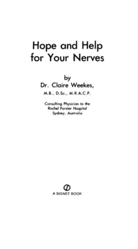 Cover image: Hope and Help for Your Nerves 9780451167224