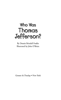 Cover image: Who Was Thomas Jefferson? 9780448431451