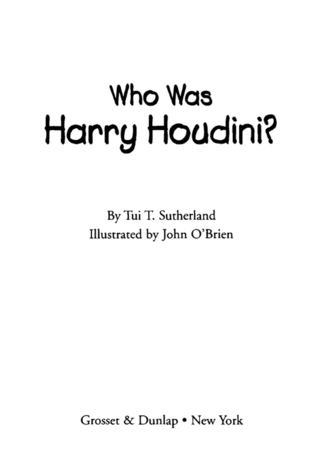 Cover image: Who Was Harry Houdini? 9780448426860