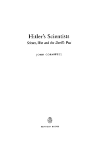 Cover image: Hitler's Scientists 9780142004807