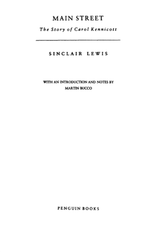 Cover image: Main Street 9780140189018