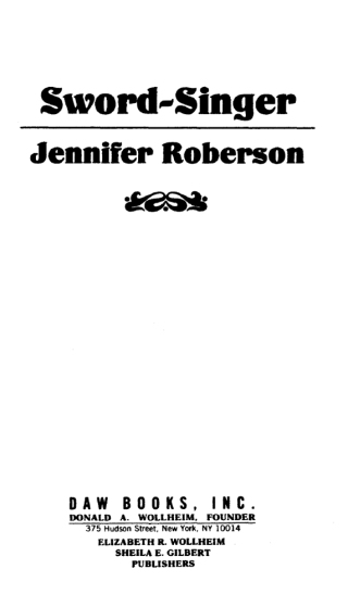 Cover image: Sword-singer 9780886772956