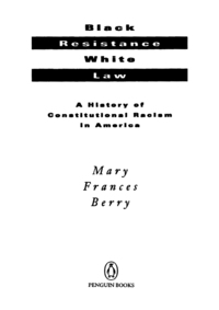 Cover image: Black Resistance/White Law 9780140232981