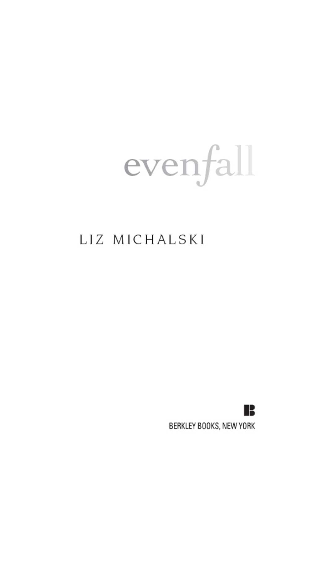 Evenfall (eBook)