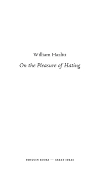 Cover image: On the Pleasure of Hating 9780143036319