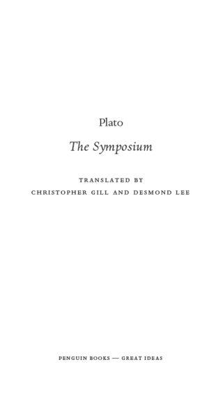 Cover image: The Symposium 9780143037538