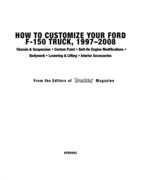 Cover image: How to Customize Your Ford F-150 Truck, 1997-2008 9781557885296