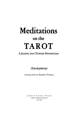 Cover image: Meditations on the Tarot 9781585421619