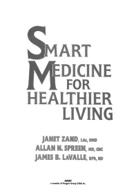 Cover image: Smart Medicine for Healthier Living 9780895298676