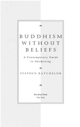 Cover image: Buddhism without Beliefs 9781573226561