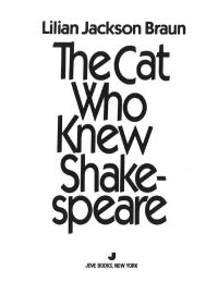Cover image: The Cat Who Knew Shakespeare 9780515095821