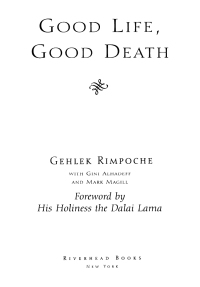Cover image: Good Life, Good Death 9781573229524