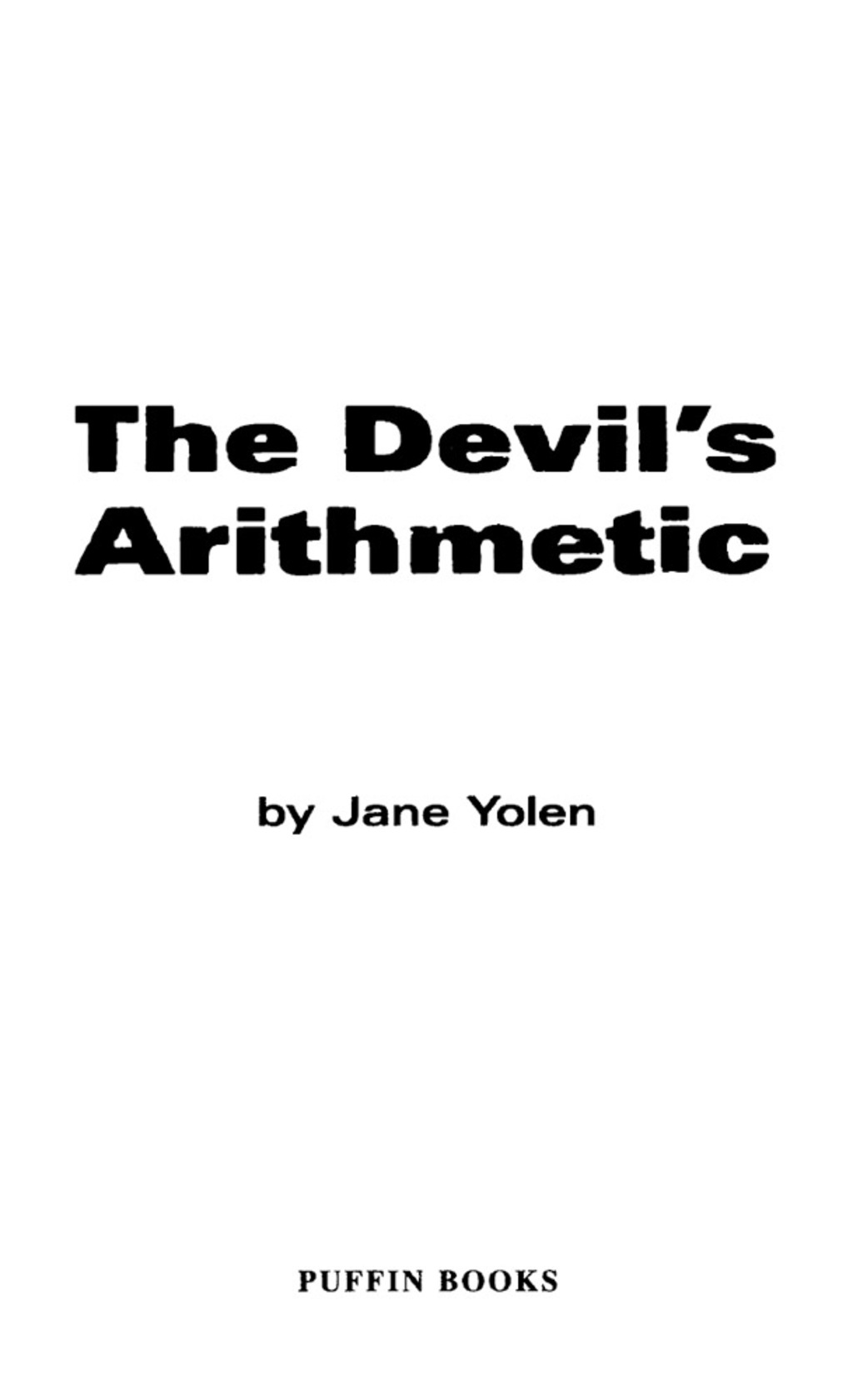 The Devil's Arithmetic (eBook)