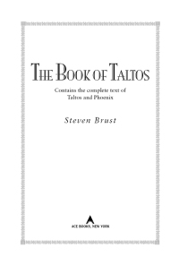 Cover image: The Book of Taltos 9780441008940