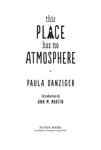 Cover image: This Place Has No Atmosphere 9780142406809