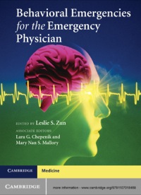 Imagen de portada: Behavioral Emergencies for the Emergency Physician 1st edition 9781107018488