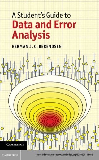 صورة الغلاف: A Student's Guide to Data and Error Analysis 1st edition 9780521119405