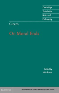 Omslagafbeelding: Cicero: On Moral Ends 1st edition 9780521660617