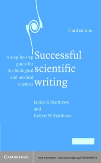 Imagen de portada: Successful Scientific Writing 3rd edition 9780521699273