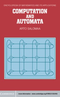 Omslagafbeelding: Computation and Automata 1st edition 9780521302456