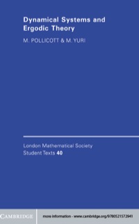 Imagen de portada: Dynamical Systems and Ergodic Theory 1st edition 9780521572941