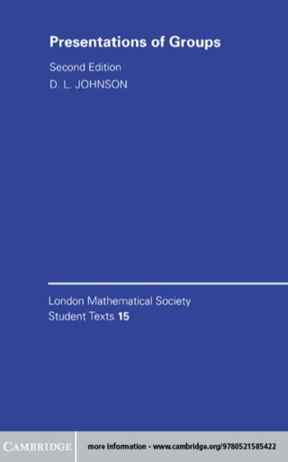 Cover image: Presentations of Groups 2nd edition 9780521585422