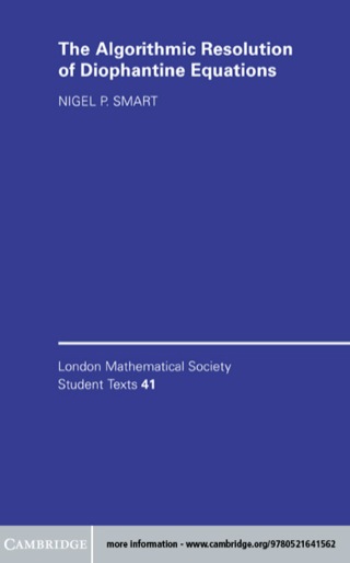 Cover image: The Algorithmic Resolution of Diophantine Equations 1st edition 9780521641562
