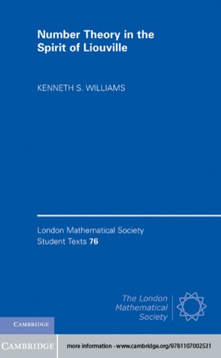 Cover image: Number Theory in the Spirit of Liouville 1st edition 9781107002531