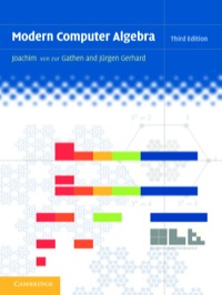 Cover image: Modern Computer Algebra 3rd edition 9781107039032