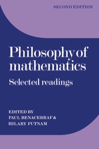 Cover image: Philosophy of Mathematics 2nd edition 9780521296489