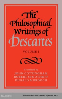Imagen de portada: The Philosophical Writings of Descartes: Volume 1 1st edition 9780521288071